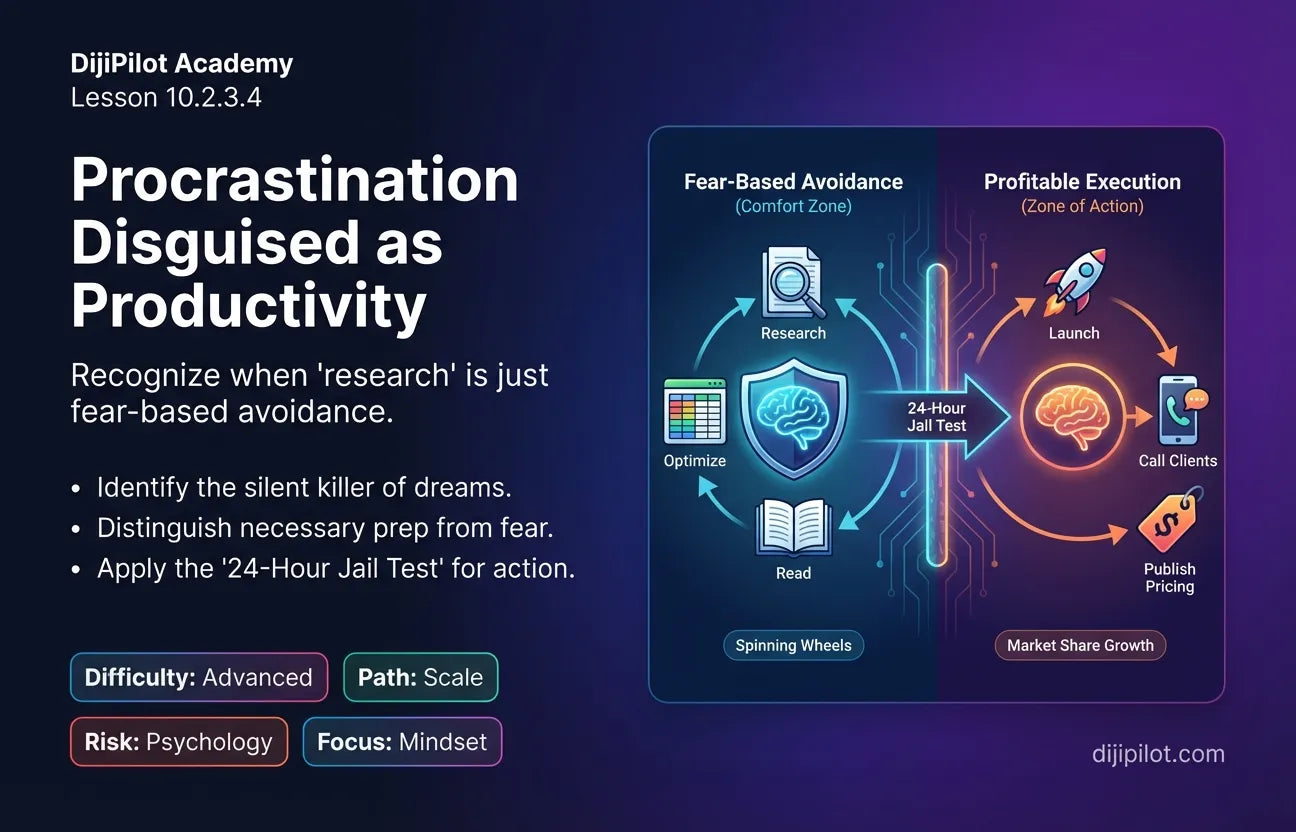 10.2.3.4 - "Procrastination Disguised as Productivity": Recognizing When "Research" is Just Fear (Difficulty: Advanced | Path: Scale)