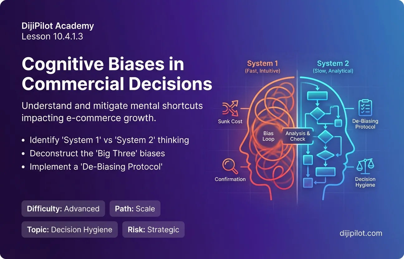 10.4.1.3 - What Cognitive Biases Commonly Distort Commercial Decisions? (Difficulty: Advanced | Path: Scale)