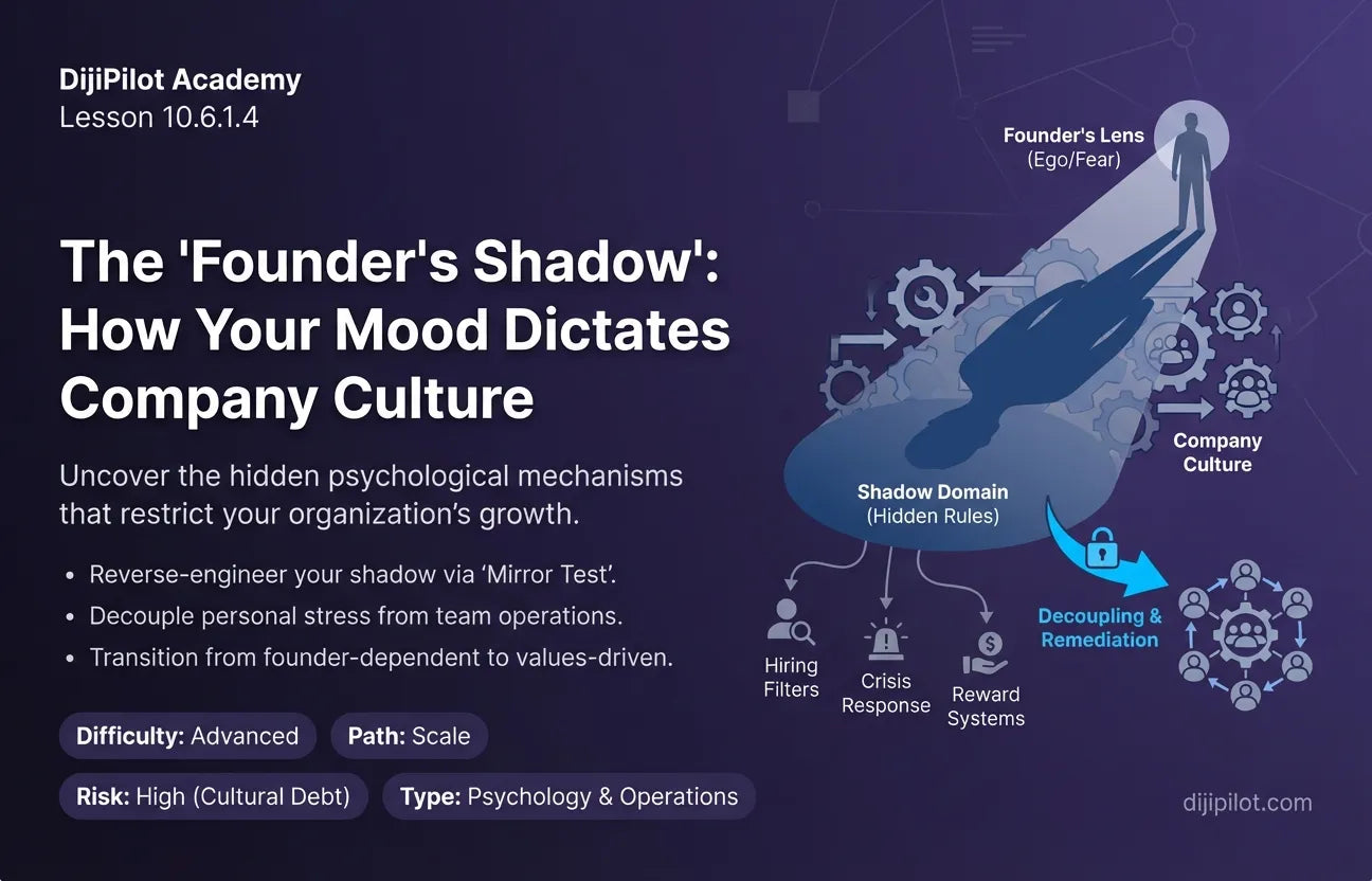 10.6.1.4 - The "Founder's Shadow": Understanding How Your Mood Dictates Company Culture (Difficulty: Advanced | Path: Scale)