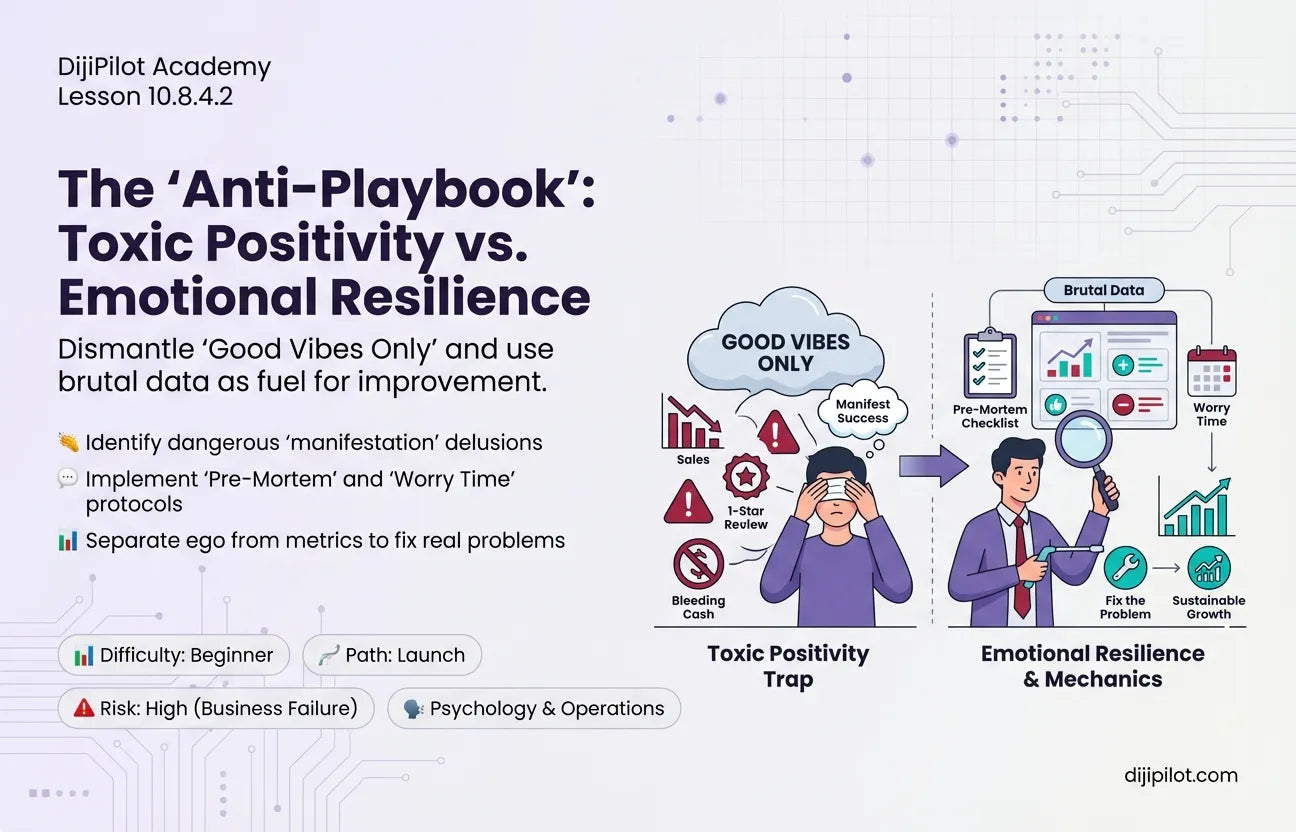 10.8.4.2 - "Toxic Positivity": Ignoring red flags and data because you want to "manifest" success (Difficulty: Beginner | Path: Launch)