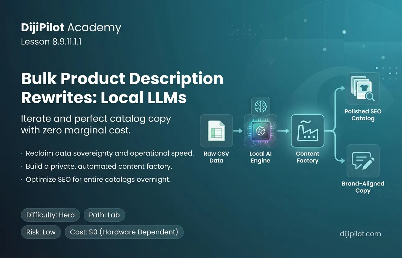 8.9.11.1.1 - Bulk Product Description Rewrites: API vs. Local LLMs (Difficulty: Hero | Path: Lab)