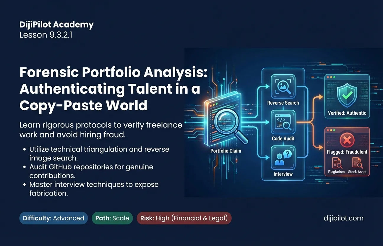 9.3.2.1 - How to Review Freelancer Portfolios, Code Samples and Case Evidence (Difficulty: Advanced | Path: Scale)