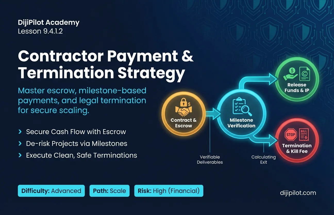 9.4.1.2 - How to Handle Contractor Payments, Escrow, and Termination (Difficulty: Advanced | Path: Scale)