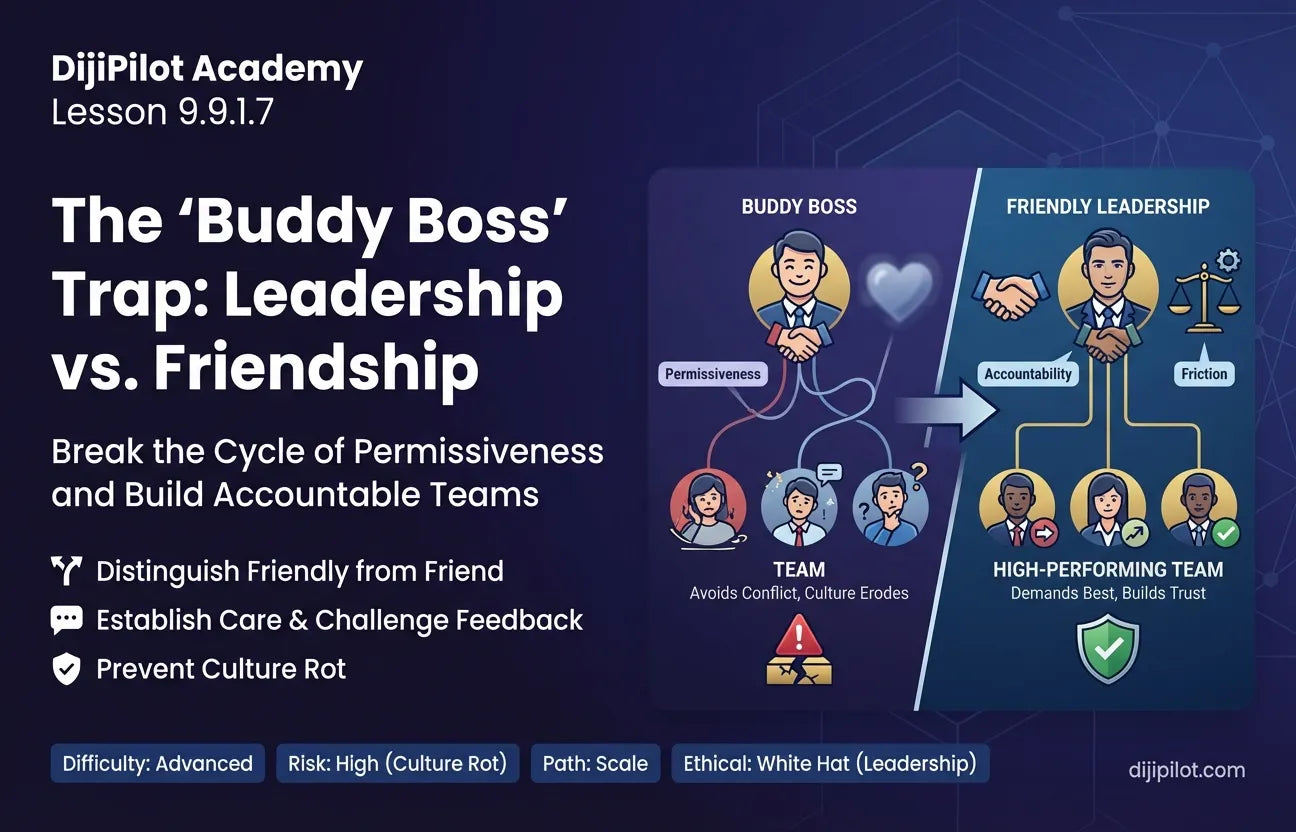 9.9.1.7 - The "Buddy Boss": Trying to be friends rather than a leader, making it impossible to give critical feedback (Difficulty: Advanced | Path: Scale)