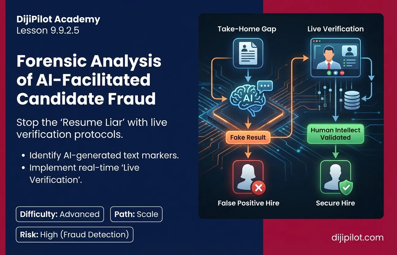 9.9.2.5 - The "Resume Liar": Candidates using AI to pass coding tests or writing samples they didn't create (Difficulty: Advanced | Path: Scale)